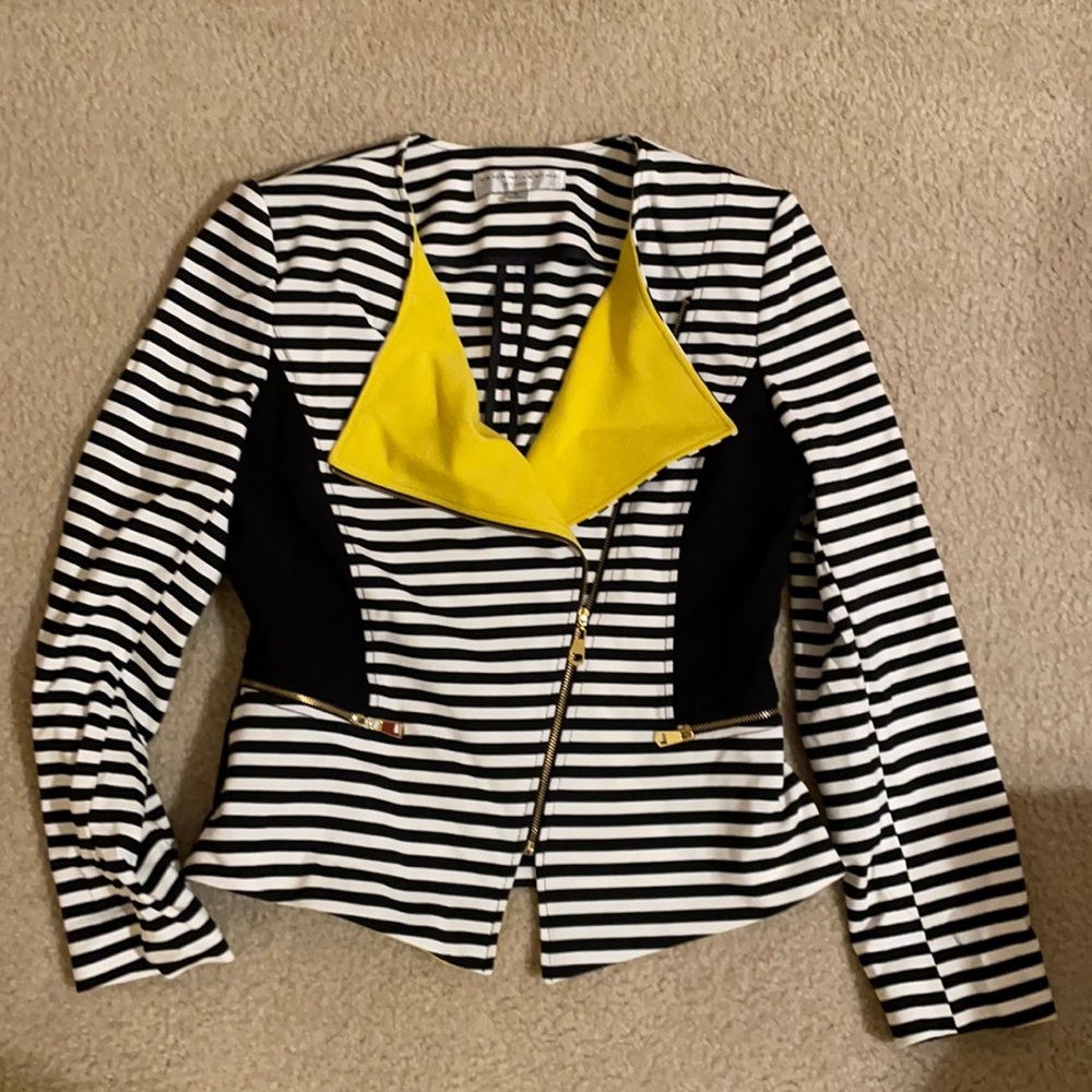 Tahari Levine knit striped jacket